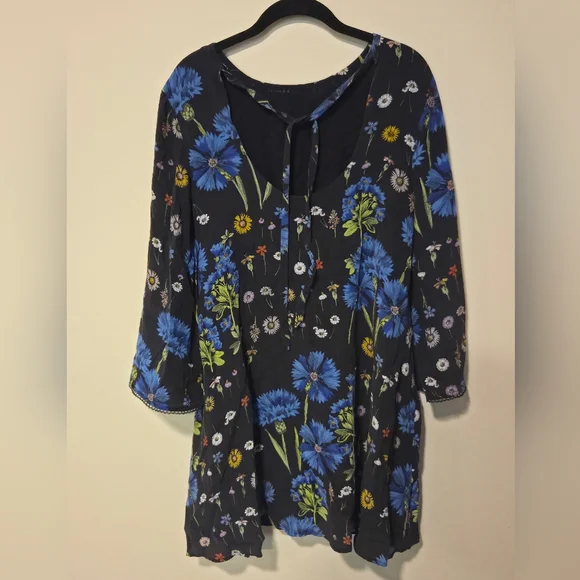 Maeve Anthropologie Aderyn Botanical Silk Dress Size Small - Picture 7 of 9